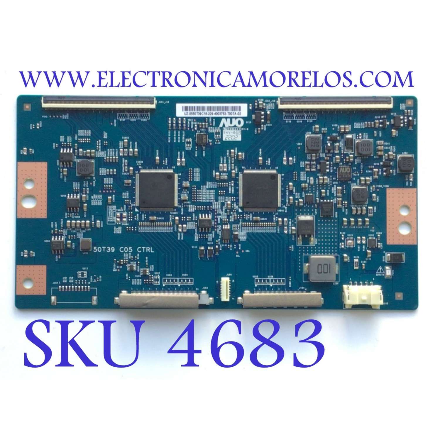 T-CON PARA TV SONY / NUMERO DE PARTE 55.50T39.C18 / 50T39 C05 CTRL / 5550T39C18 / PANEL YDBM050CCU11 / MODELO KD-50X85K  / KD50X85K